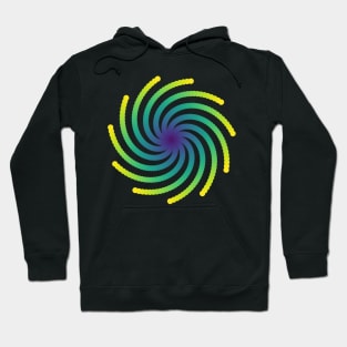 Galaxy Spiral | Light Peacock Yellow Red Blue Hoodie